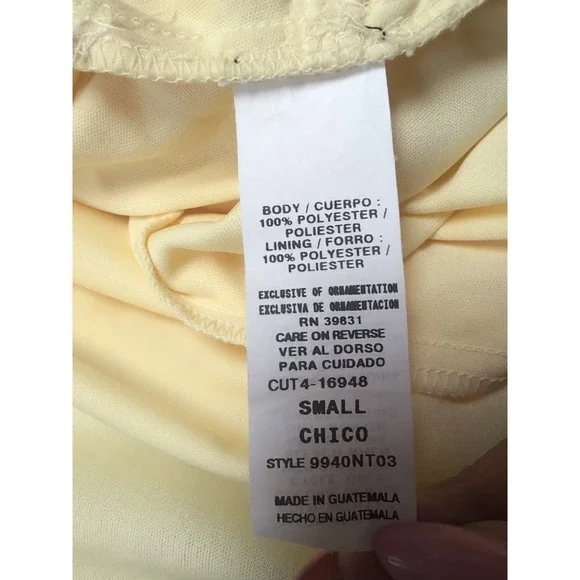 Vintage Y2K XOXO Babydoll Dress Yellow Lace Trim Pleated Slip Romantic Midi - Picture 10 of 11